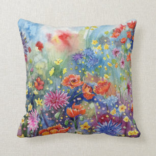 "Poppy Meadow" Throw Pillow
