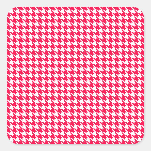 Poppy Modern Houndstooth at Emporiomoffa Square Sticker (Front)