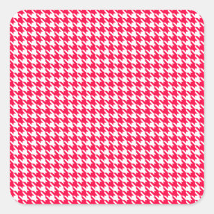 Poppy Modern Houndstooth at Emporiomoffa Square Sticker