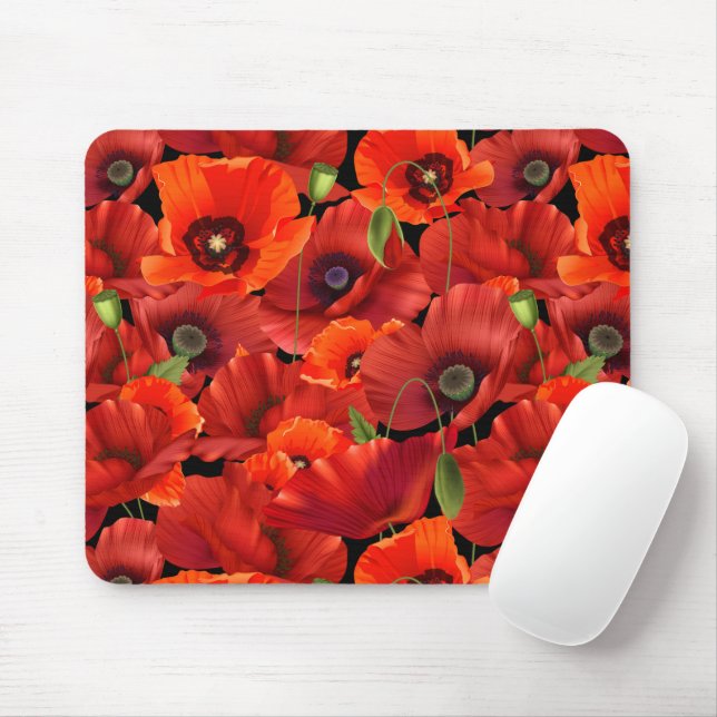 Poppy Mouse Mat (With Mouse)