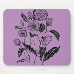 Poppy Mouse Pad - Custom Colours - Purple