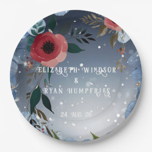 Poppy of Love" Wedding Invitation Collection Paper Plate