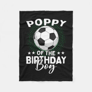 Poppy Of The Birthday Boy Soccer Player Birthday Fleece Blanket