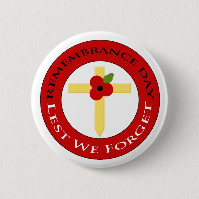 Poppy on cross - Badge (Front)