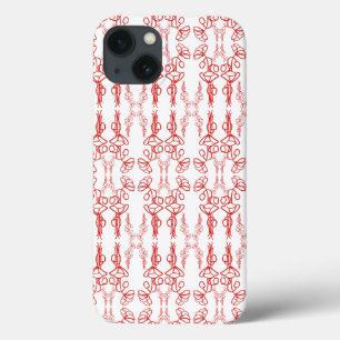 Poppy Outline, Red on White, iPad Case-Mate Case