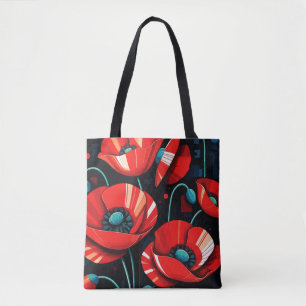 Poppy Papaver flowers Tote Bag