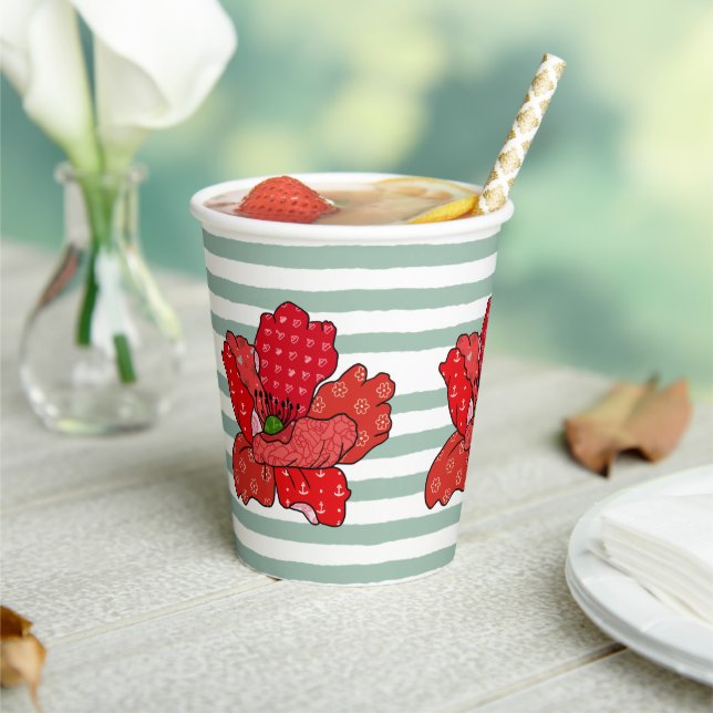 poppy  paper cups (Insitu)