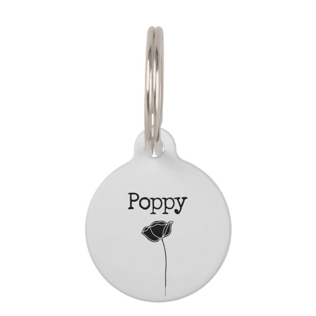 Poppy Pet Tag (Front)