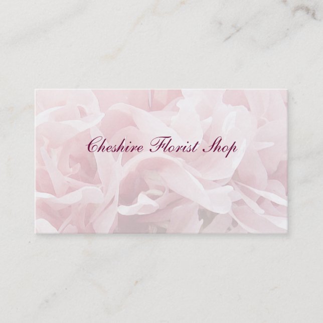 Poppy Petals Florist Business Card (Front)