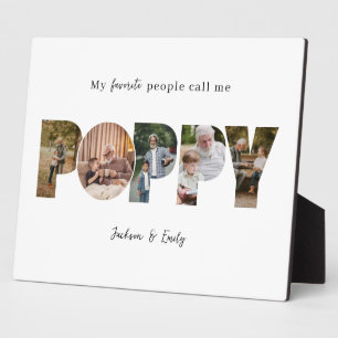 Poppy Photo Collage for Father's Day Plaque