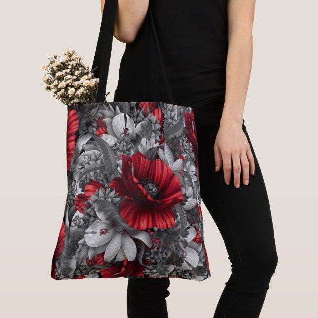 Poppy Pops Tote Bag (Close Up)