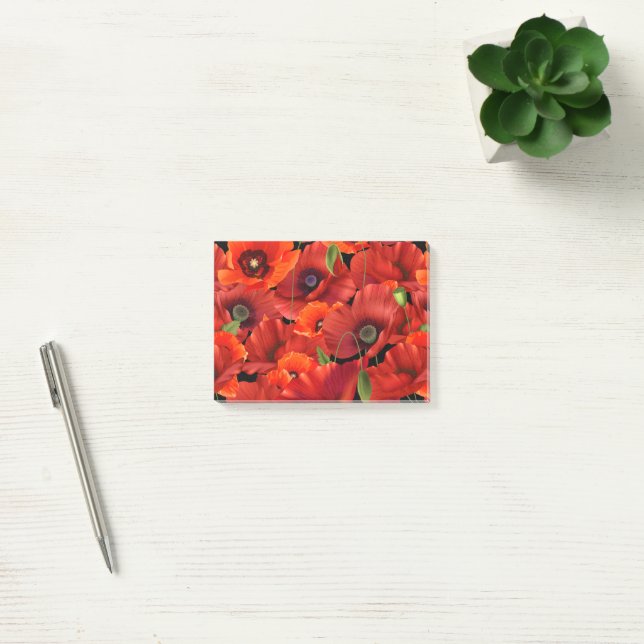 Poppy Post-it Notes (Office)