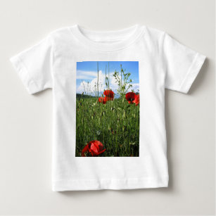 Poppy Prairie Photograph Baby T-Shirt