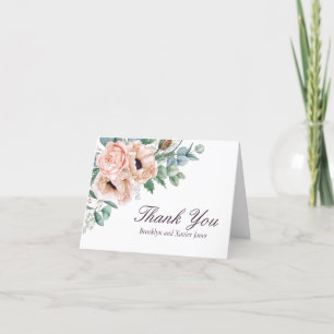 Poppy Radiance Wedding Thank You Card