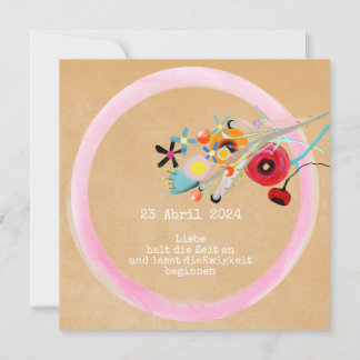 Poppy Red and Orange Rupydetequila Invitation