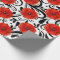 Poppy Red Flower Black White Glam Stripes Chic