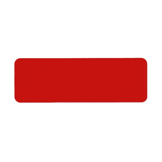 Poppy Red Trend Colour Customised Template Blank Return Address Label