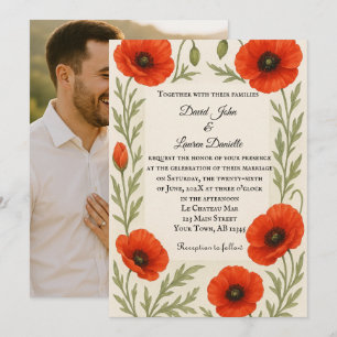 Poppy Reverie Photo Wedding Invitation