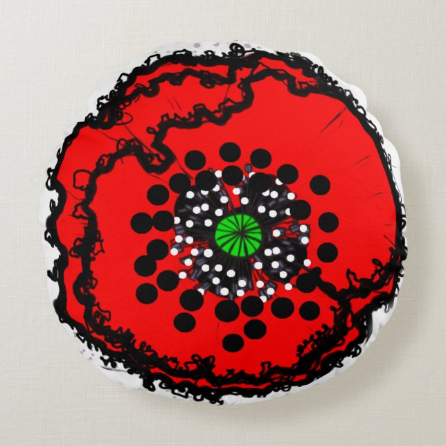 POPPY Round Pillow (Front)