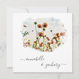 *~* POPPY RSVP - QR code AR9 Floral Invitation