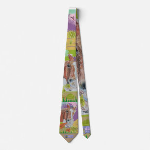 Poppy says hay Flat Holiday Card Tie