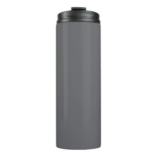 Poppy Seed Grey, Dark Neutral Solid Colour Thermal Tumbler