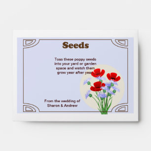 Poppy Seed Packet Wedding Favour Envelopes