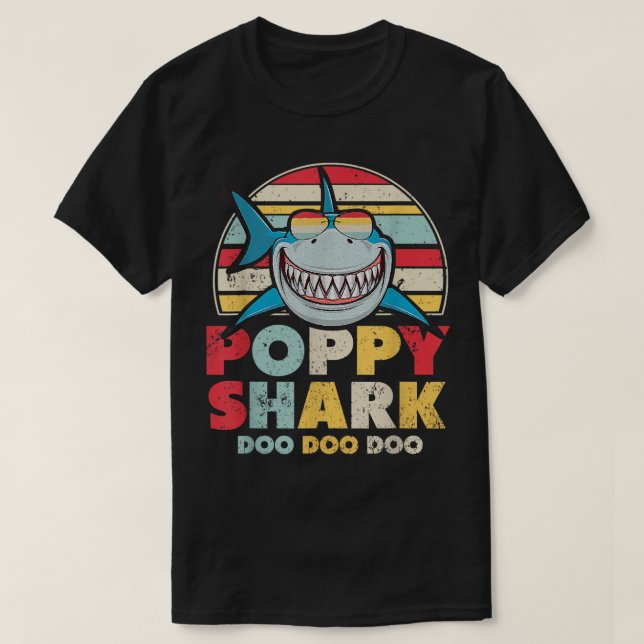 Poppy Shark Shirt, Gift For Poppy  T-Shirt (Design Front)