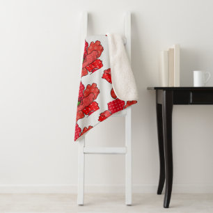 poppy sherpa blanket