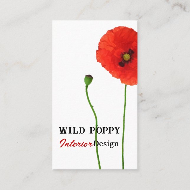 Poppy Simplicity Business Card (Front)