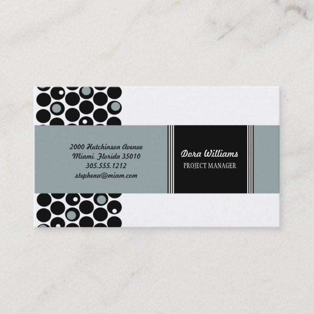 Poppy: Slate Business Card (Front)