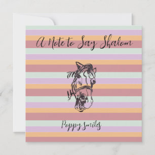 Poppy smiles candy stripes Sticker Invitation