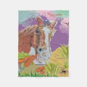 Poppy smiles fleece blanket