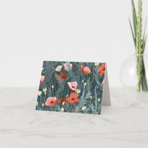 Poppy Summer Meadow Thank You Card