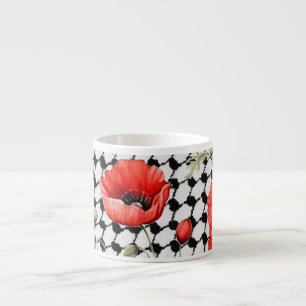 Poppy w/Palestinian Hattah Expresso Mug
