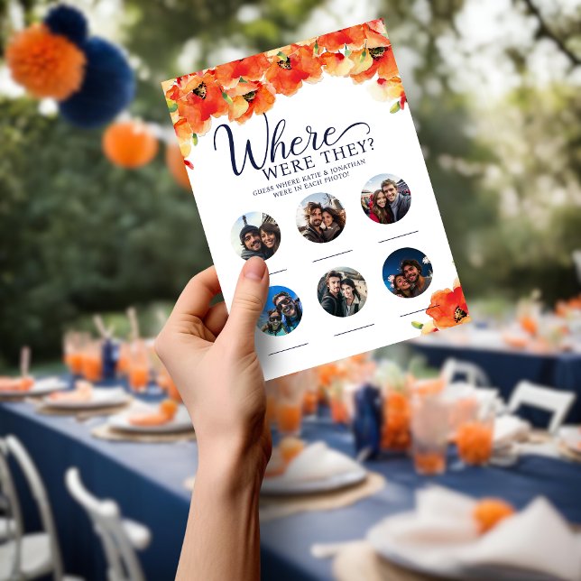 Poppy Where Were They Wedding Shower Party Game (Poppy Where Were They Wedding Shower Party Game)