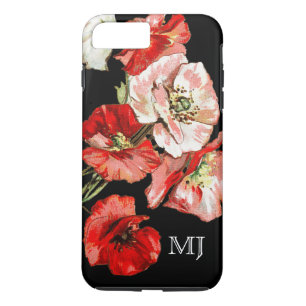 Poppy wild flower monogram iPhone 8 plus/7 plus case