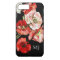 Poppy wild flower monogram