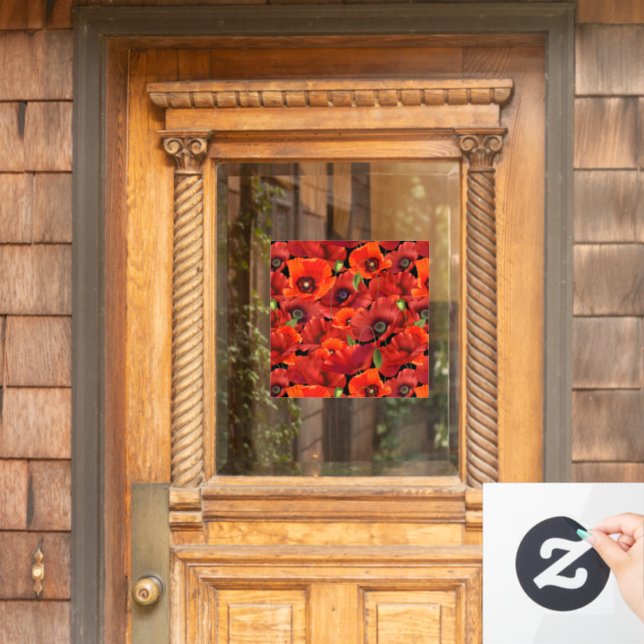 Poppy Window Cling (Home Door)