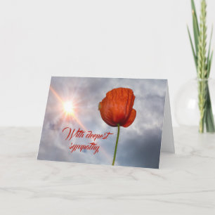 Poppy - With deepest sympathy Card