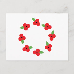 Poppy Wreath Postcard