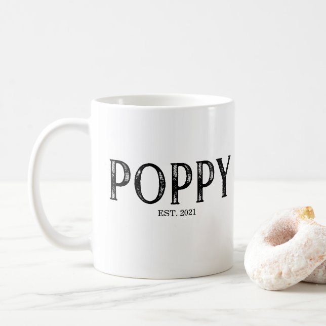 Poppy Year Established Coffee Mug (With Donut)