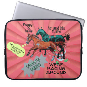 Poppy's fast! laptop sleeve