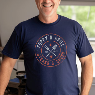 Poppy's Grill Personalised Year Established T-Shirt