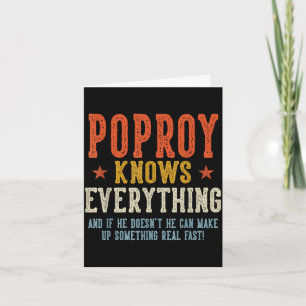 Poproy knows everything father's day retro vintage card