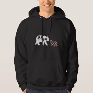 Pops Bear Autism Awareness Love Support Family Aut Hoodie