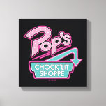 Pop's Chock'Lit Shoppe Pink Logo Canvas Print<br><div class="desc">Riverdale | Pop's Chock'Lit Shoppe logo in pink and blue.</div>