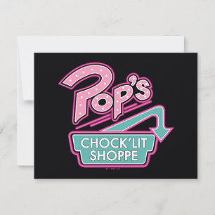 Pop's Chock'Lit Shoppe Pink Logo Card