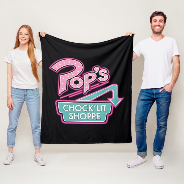 Pop's Chock'Lit Shoppe Pink Logo Fleece Blanket (In Situ)