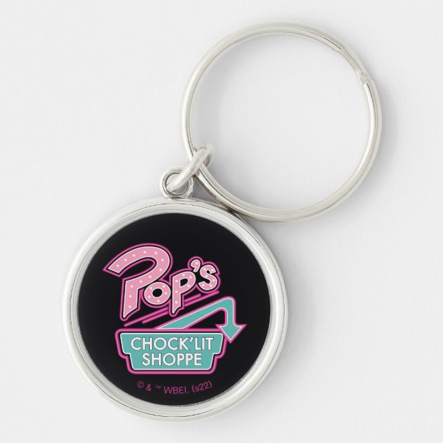 Pop's Chock'Lit Shoppe Pink Logo Key Ring (Front)